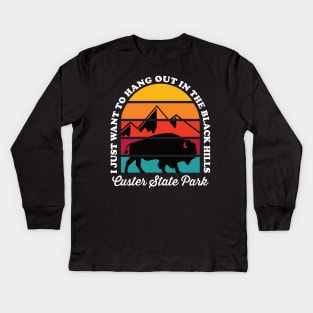Hang Out In Custer State Park South Dakota Kids Long Sleeve T-Shirt